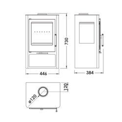 Estufa de Leña 5,4 kW Triple Combustión – Ecodesign 2022, - Image 3