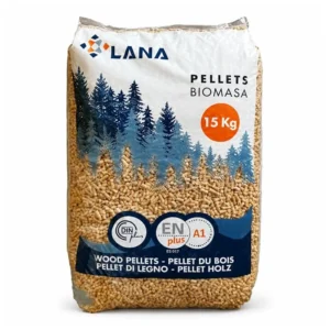 Palet de Pellet Lana – 65 sacos DIN plus y EN plus A1,