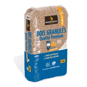 Woodstock Pellets – Palet de 78 Sacos de 15 kg (1170 kg) – DINplus